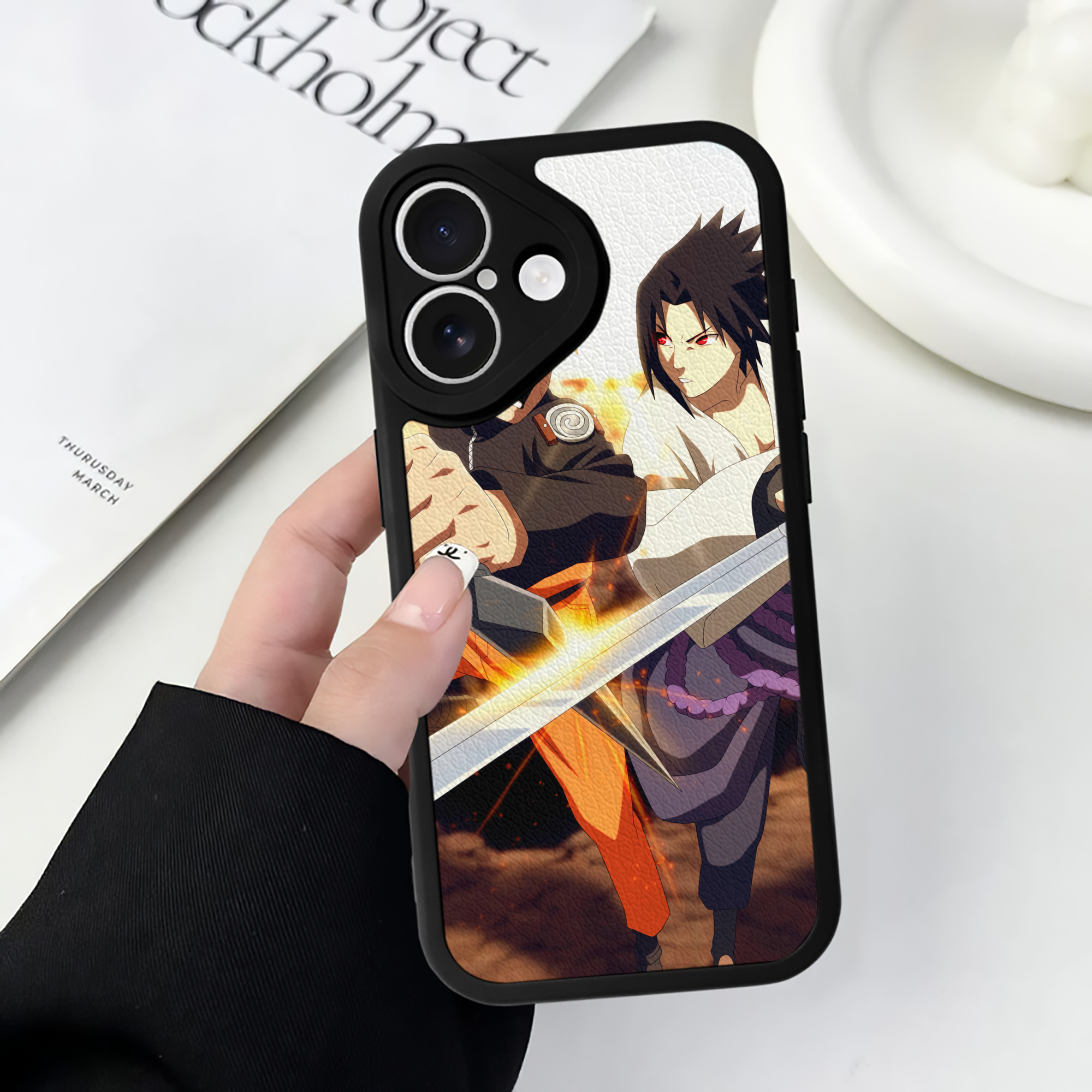 （画像用） NARUTO -ナルト- NARUTO -ナルト- 疾風伝 【iPhone 16シリーズ対応】シリコンスマホケース（レザー調） 材質：シリコン